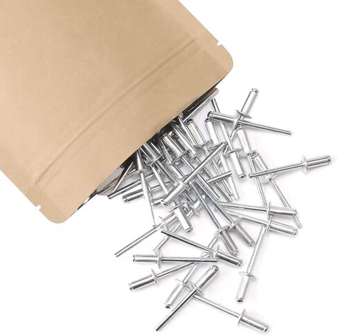 100pcs 3/16 inches x 3/8 inches Aluminum Blind Rivets, 4.8 x 10mm Pop Rivets, Pack of 100 (Silver) in Saudi Arabia