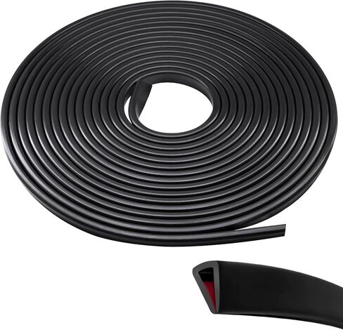 حافة مطاطية ذاتية اللصق، شريط حماية لحافة قناة U للصفائح المعدنية، مناسب 1/16 بوصة (1.6 مم)، مادة EPDM سوداء 5 أقدام (1.5 متر) in Kuwait