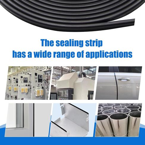 حافة مطاطية ذاتية اللصق، شريط حماية لحافة قناة U للصفائح المعدنية، مناسب 1/16 بوصة (1.6 مم)، مادة EPDM سوداء 5 أقدام (1.5 متر) in Kuwait