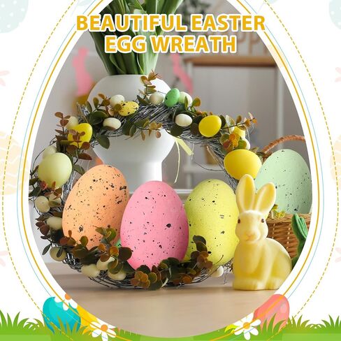 Liliful 16 Pcs 6 Inch Foam Easter Egg Decoration 8 Color Large Decor Easter Eggs Polystyrene Foam Easter Eggs for Crafts Mixed Color Speckled Eggs for Easter Party Kids Home Photo Prop in Saudi Arabia