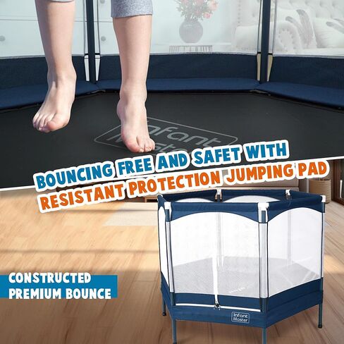 Infant Master Kid Trampoline, Trampoline for Kids，Mini Trampoline, 5ft Recreational Trampolines, Heavy Duty Frame with High Elasticity, Triple Zipper Design, Jump for Fun Indoor & Outdoor in Kuwait