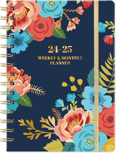 مخطط 2024-2025 - مخطط أكاديمي 2024-2025، يوليو 2024 - يونيو 2025، 8.5 بوصة × 6.4 بوصة، مخطط 2024-2025 مع 12 علامة تبويب شهرية، جيب داخلي in Kuwait