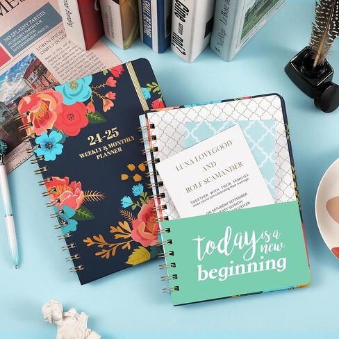 مخطط 2024-2025 - مخطط أكاديمي 2024-2025، يوليو 2024 - يونيو 2025، 8.5 بوصة × 6.4 بوصة، مخطط 2024-2025 مع 12 علامة تبويب شهرية، جيب داخلي in Kuwait