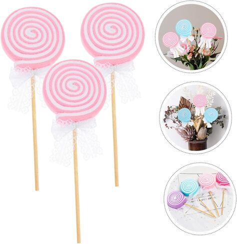 3 قطع من ديديسيون مصاصة عيد الميلاد من القطيفة لتزيين الزفاف الصناعي نموذج طعام عيد الميلاد البلاستيكي بالنعناع القطيفة مشهد الحلوى الزائف دعائم تزيين الحلوى العملاقة in Kuwait