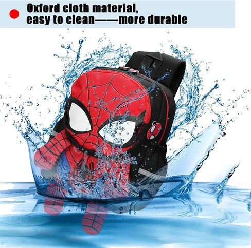 Spider Backpack - 11.4 Inch 3D Spider Backpack Black School Backpack Preschool Card Holder Badge Lightweight Waterproof Backpack For Kids 3-5 Years Old in Saudi Arabia