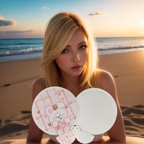 2 Sets of Collapsible Reflector Photography Accessory Folding Flying Disc Folding Pocket Toy Cute Girl Folding Hand Fan Labor Day Christmas Outdoor Party Travel Weddings Gifts in Saudi Arabia