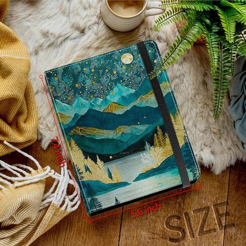 Small Photo Album 5x7 inch 120 Pictures PU Leather Photo Albums with Transparent Inner Pockets and Elastic Band for Wedding Boys Girl Travel Family Pictures - Mountains in Saudi Arabia