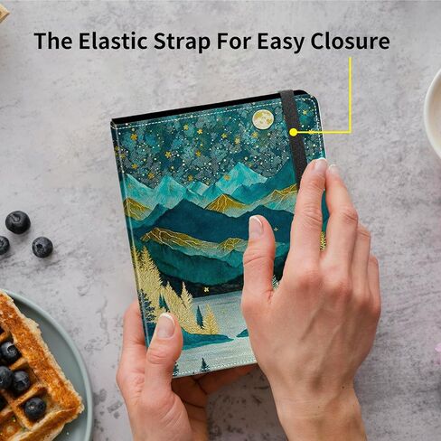 Small Photo Album 5x7 inch 120 Pictures PU Leather Photo Albums with Transparent Inner Pockets and Elastic Band for Wedding Boys Girl Travel Family Pictures - Mountains in Saudi Arabia