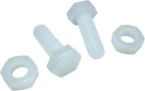 20 قطعة M8x25mm مجموعة صواميل براغي سداسية من النايلون الأبيض، ومسامير سداسية بيضاء، وصواميل سداسية، ومسامير وصواميل بلاستيكية. صواميل براغي سداسية بيضاء بخيط كامل. صواميل سداسية من النايلون ومسامير. براغي سداسية الرأس مع صواميل من النايلون. in Kuwait