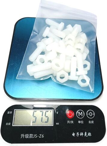 20 قطعة M8x25mm مجموعة صواميل براغي سداسية من النايلون الأبيض، ومسامير سداسية بيضاء، وصواميل سداسية، ومسامير وصواميل بلاستيكية. صواميل براغي سداسية بيضاء بخيط كامل. صواميل سداسية من النايلون ومسامير. براغي سداسية الرأس مع صواميل من النايلون. in Kuwait