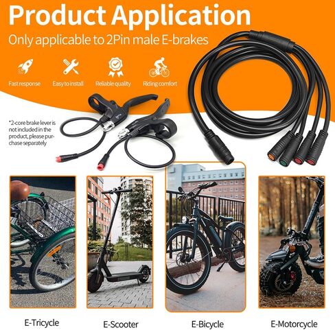 1 إلى 5 كابل الدراجة الكهربائية البلاستيك المطاط Ebike موصل سلك كابل لمجموعة تحويل الدراجة الكهربائية in Saudi Arabia