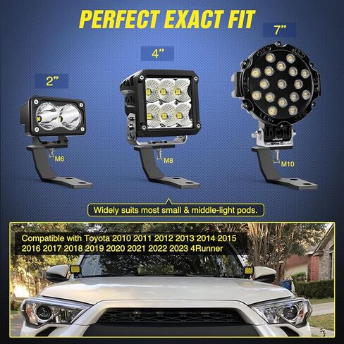 Nilight Ditch Light Bracket Light Bracket Mount Brackets for Front A-Pillar A-Pillar Auxiliary Offroad LED Pod Light Work Lights على F150 Raptor 2017-2023 F-150 2015-2023، ضمان لمدة عامين in Saudi Arabia