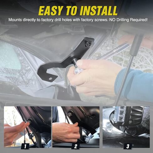 Nilight Ditch Light Bracket Light Bracket Mount Brackets for Front A-Pillar A-Pillar Auxiliary Offroad LED Pod Light Work Lights على F150 Raptor 2017-2023 F-150 2015-2023، ضمان لمدة عامين in Saudi Arabia