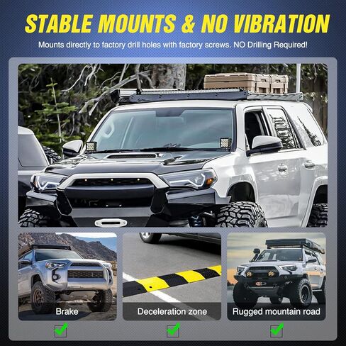 Nilight Ditch Light Bracket Light Bracket Mount Brackets for Front A-Pillar A-Pillar Auxiliary Offroad LED Pod Light Work Lights على F150 Raptor 2017-2023 F-150 2015-2023، ضمان لمدة عامين in Saudi Arabia
