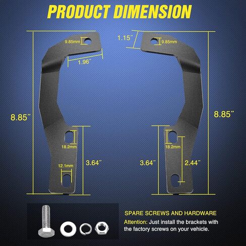 Nilight Ditch Light Bracket Light Bracket Mount Brackets for Front A-Pillar A-Pillar Auxiliary Offroad LED Pod Light Work Lights على F150 Raptor 2017-2023 F-150 2015-2023، ضمان لمدة عامين in Saudi Arabia