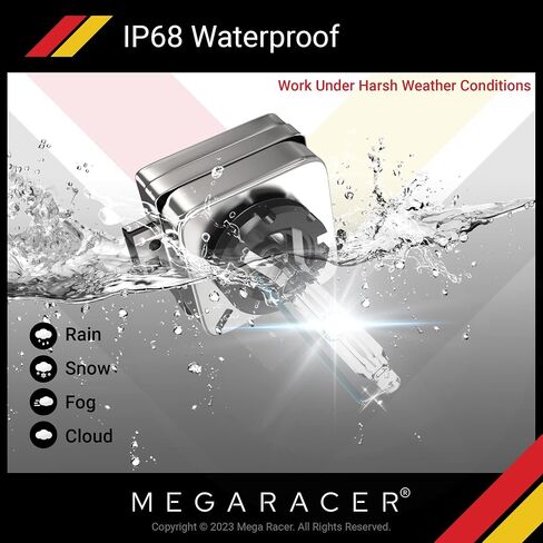 Mega Racer D1R/D1S HID Headlight Bulb - 6000K Diamond White 35W Xenon Light Metal Stents IP68 Waterproof, Pack of 2 in Saudi Arabia