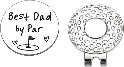 Fathers Day Present for Husband from Wife Gag Gifts for Dad from Daughter Best Dad by Par Golf Ball Marker New Daddy Birthday Gifts for First Time Dad to Be Valentines Day Christmas Magnetic Hat Clip in Saudi Arabia