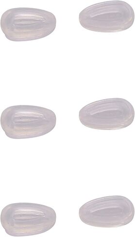 Clear Rubber Silicon Push On Type Nose Pads Pieces Buds for Glasses Sunglasses Frames Reading Eye Wear HNP002 (Clear - 3 Pairs) in Kuwait