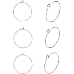 VOJO 3 Pairs G23 Titanium Thin Hoop Earrings for Women Hypoallergenic 20G Lobe Earrings Set