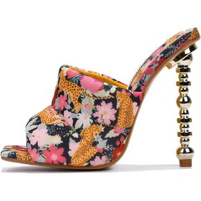 Cape Robbin Shangrila Sexy High Heels for Women, Square Open Toe Spheres Heel Shoes Heels