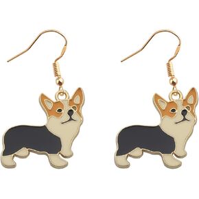 TIIMG Corgi Gift Corgi Mom Gift Corgi Owner Gift Corgi Dangle Earrings Dog Lover Gift Dog Mom Jewelry