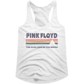 Pink Floyd DSOTM White Ladies Racerback Tank Top Tee