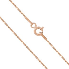 14K Gold Plated Sterling Silver Chain Necklace for Women Box 0.8mm Responsibly Sourced - Non-Migrating Clasp Design - 14K Gold Plated Sterling Silver Chain Necklace - Italian Made in Italy - Quality Durable Sturdy 0.8mm Chain for Women - Quality Gift Box,