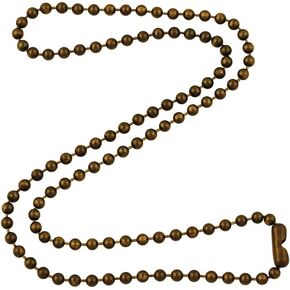 3.2mm Antique Brass Ball Chain Necklace with Extra Durable Color Protect Finish