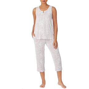 Jones New York Women's Top Notch Tank Top and Crop Pant Pajama Set