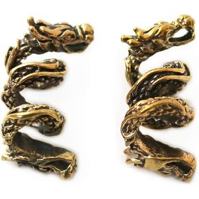 Bronze Norse Viking Dragon Beard Beads Rings, Dwarven Dreadlock Pirate Medieval Hair Beads, Pagan Jewelry