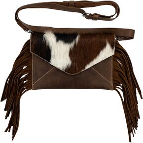 Western Leather Works, Cowboy Crossbody Bag Handmade from Full Grain Leather - Multipurpose Storage for Cellphone, Make Up & Wallets - Furry in Kuwait
