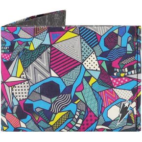 SUPERVEK Alter Ego Stitched Bifold Wallet for Men Women | Skulls Art Vegan Men's Mighty Paper Thin Slim Credit Card Holder | Mens Slimfold EDC