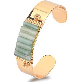 سوار من الكريستال الطبيعي للنساء، 7 شاكرا نحاسية من الكريستال المعالج الطبيعي مفتوح على مصراعيه in Kuwait