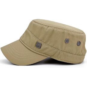 Masktide Waterproof Army Cadet Caps for Men Quick Dry Military Cadet Hats for Women Flat Top Patrol Castro Corps Dad Hat