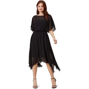 Adrianna Papell Women's Chiffon & Jersey Blouson Dress