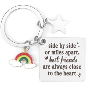 XZtimes Best Friends Gifts for Women Keychain هدايا الصداقة لأفضل صديق مدروس ودية لمسافات طويلة Bff كيرينغ يعرض لها هدايا عيد الميلاد عيد ميلاد عيد الحب الذكرى السنوية in Kuwait