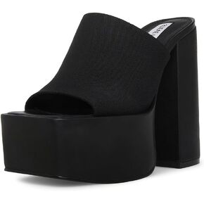 Steve Madden Tristyn Slip On Open Squared Toe Block Heeled Fashion Sandals