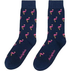 AUSCUFFLINKS Pink Flamingo Socks | Gift for Men | Work Socks for Him | Chirstmas Gift | Fun Birthday Gift for Guys (Pink Flamingo)