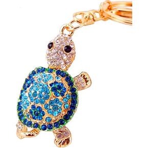 Rhinestone Crystal Turtle Keychains, Cute Mini Turtle Pendant Key Rings Bling Keychain For Car Key Purse Bag