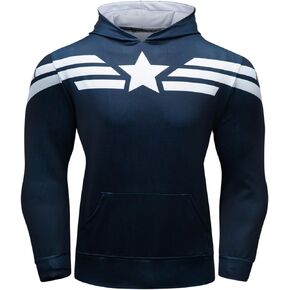Men's Pullover Hoodie Sweatshirt 3D Printed Adult Graphic Hooded Sweater Outwear Athletic Hoodies with Pocket