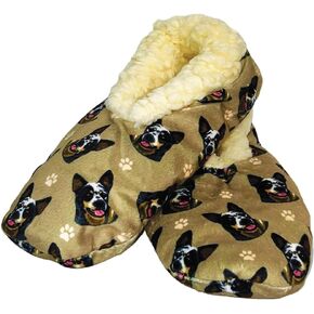 Australian Cattle Dog Super Soft Slippers - E&S Pets - Australian Cattle Dog Gifts - Cozy House Slippers - Non Skid Bottom - One Size Fits Most - Sherpa slipper - Pet Lover Gifts For Men And Women