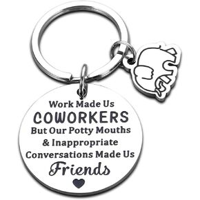 White Elephant Gifts for Adults Funny Appreciation Gifts for Women Men Coworkers Inspirational Elephant Keychain Thank You Christmas Gifts for Teachers Volunteers Employee Coach Nurse Gift for Him Her