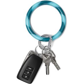 Townshine Bangle Key Ring Wrist Keychain Bracelet Round Silicone Keyring Holder For Women Girls