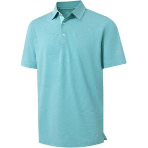 M MAELREG Golf Shirts for Men Dry Fit Short Sleeve Performance Moisture Wicking Heather Jacquard Active Mens Polo Shirts