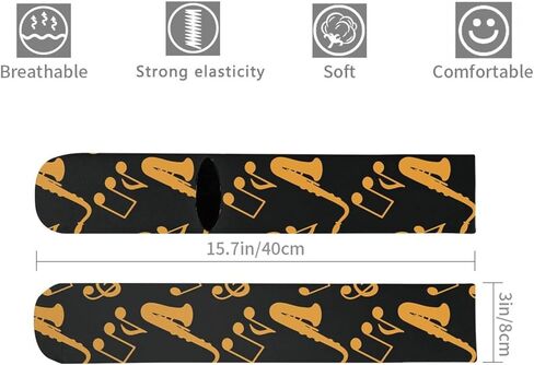 اوتوز جوارب رياضية بطول الكاحل للرجال والنساء من القطن بنمط نوتات موسيقية ثلاثية كليف ساكسفون، جوارب للجري للرجال والنساء، لون اسود، مقاس واحد, أسود, مقاس واحد in Kuwait