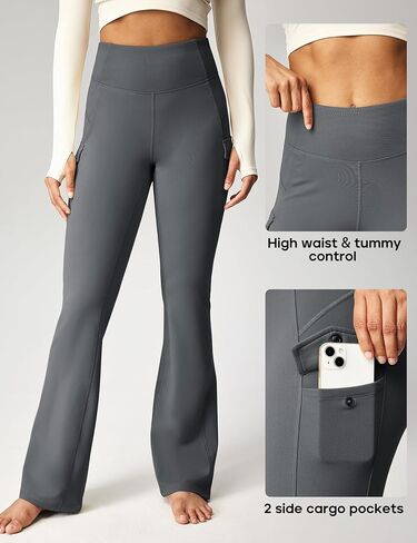 Heathyoga Cargo Sweatpants for Women Waterproof Fleece Lined Wide Leg Sweatpants Women Warm Pants for Women Winter Hiking in Saudi Arabia