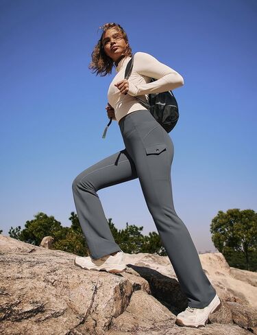 Heathyoga Cargo Sweatpants for Women Waterproof Fleece Lined Wide Leg Sweatpants Women Warm Pants for Women Winter Hiking in Saudi Arabia