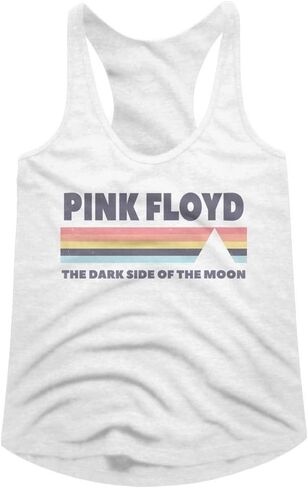 Pink Floyd DSOTM White Ladies Racerback Tank Top Tee in Saudi Arabia