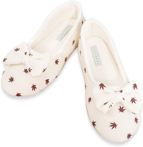 EUXTERPA Women Ballerina House Slippers Ladies Indoor Home Shoes Lightweight House Shoes with Bow in Saudi Arabia