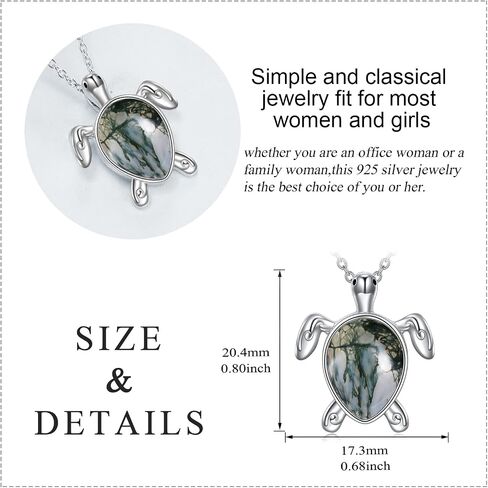 YAFEINI Turtle/Phoenix Moonstone Necklace Sterling Silver Cute Sea Turtle Pendant Necklace Jewelry Gifts for Women Teen Girls in Saudi Arabia